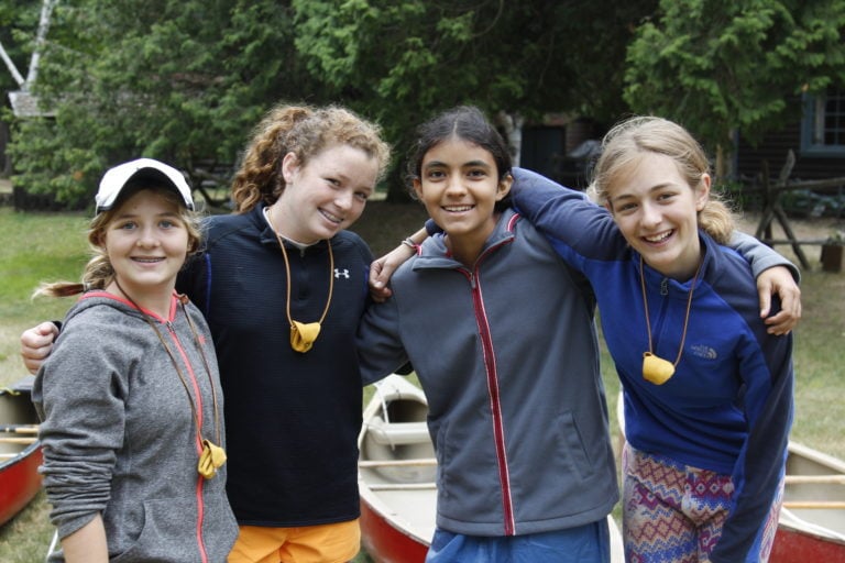 four girls hanging out